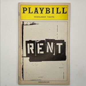 3/$30 RENT PLAYBILL